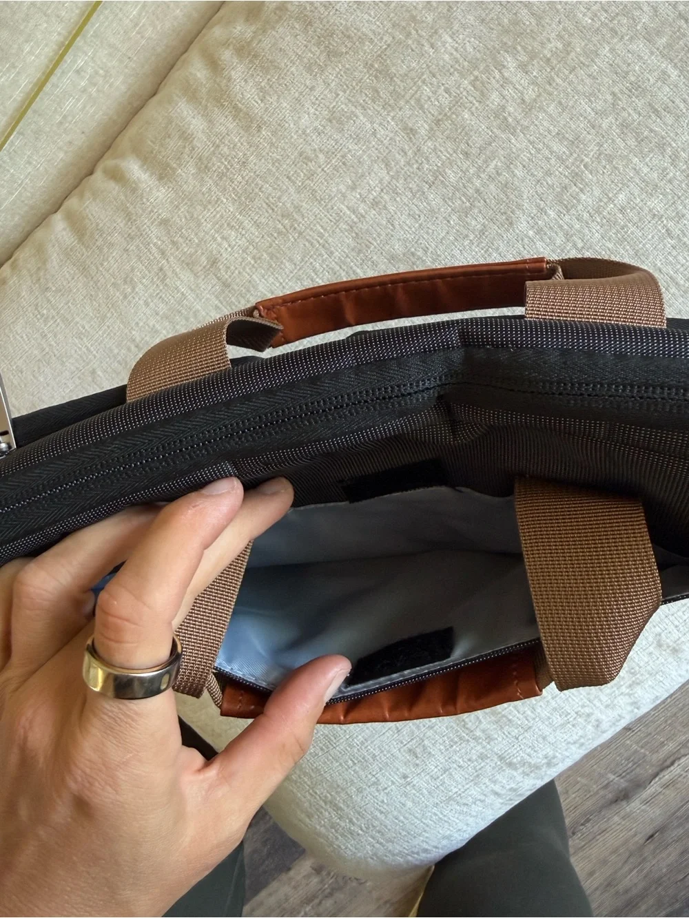 Lacdo Grey Laptop Bag